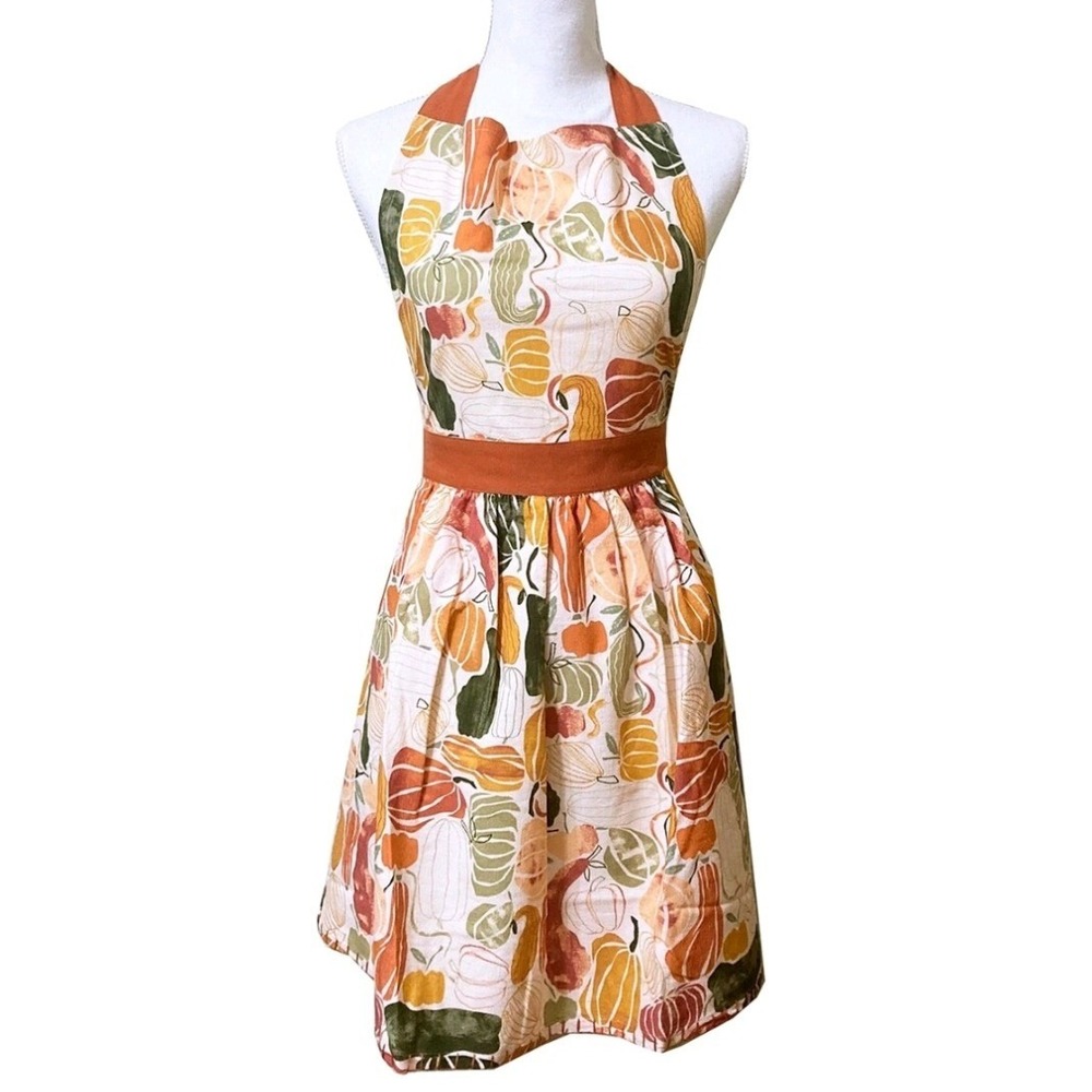 Anthropologie Pumpkin Harvest Apron Fall Harvest Thanksgiving Cottagecore Baking